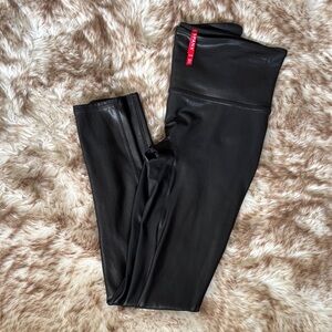 Spanx Black Faux Leather Leggings